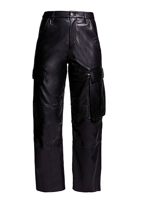 Chic Leather Cargo Pants