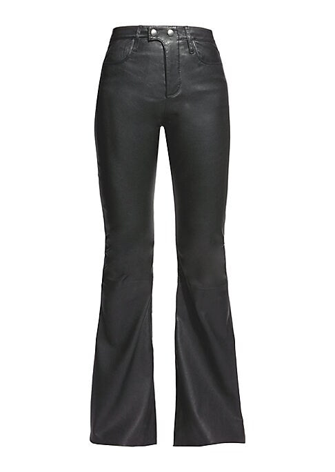 Curve-Hugging Leather Flares