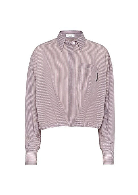 Chic Organza Stripe Blouse