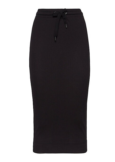 Ribbed Drawstring Skirt