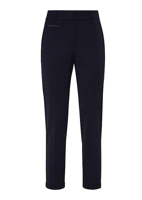 Chic Wool Gabardine Trousers