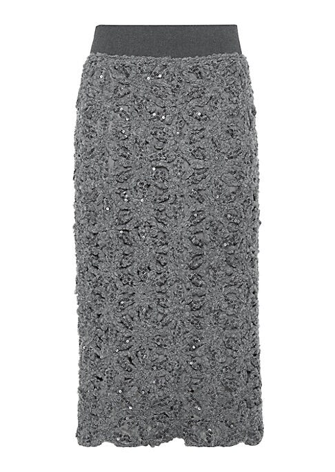 Embroidered Woolen Floral Skirt