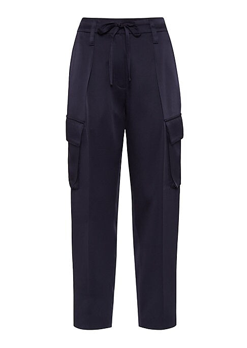 Chic Satin Cargo Trousers