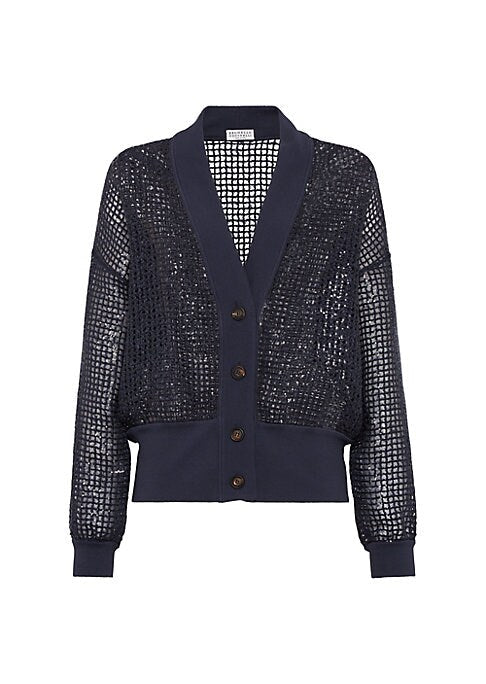 Embroidered Mohair Cardigan