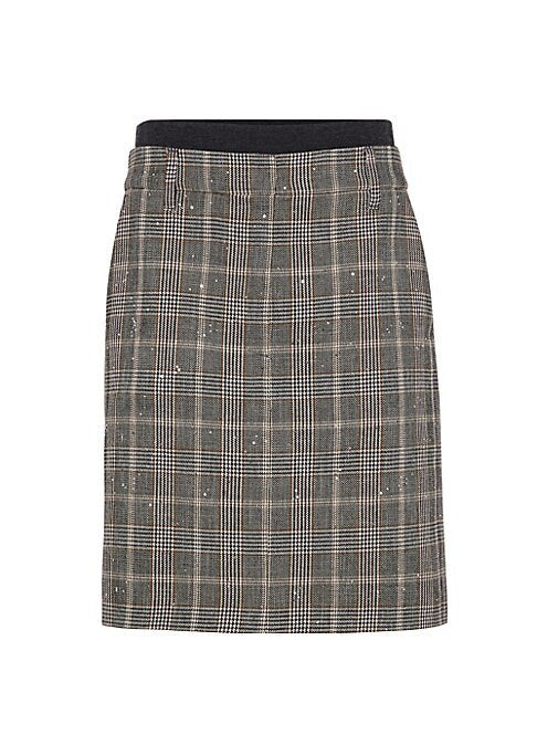 Chic Boxy Wool Skirt