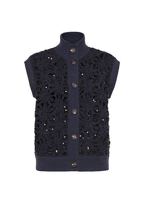 Embellished Wool Vest