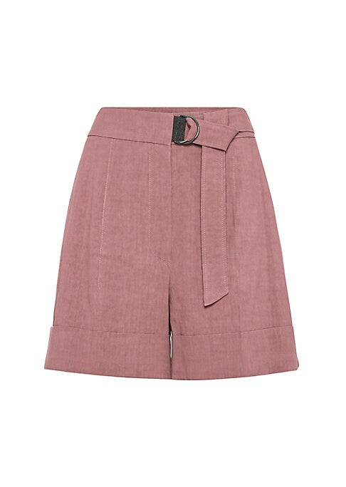 Chic Linen D-Ring Shorts