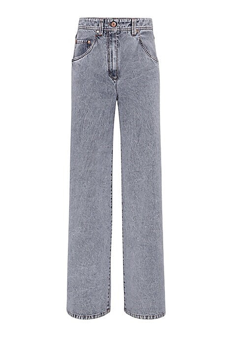Shiny Tab Baggy Trousers