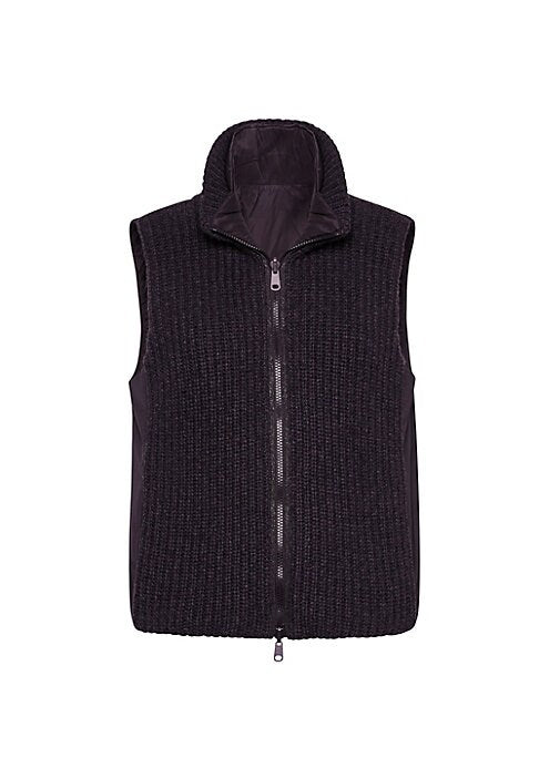 Reversible Cashmere Knit Vest
