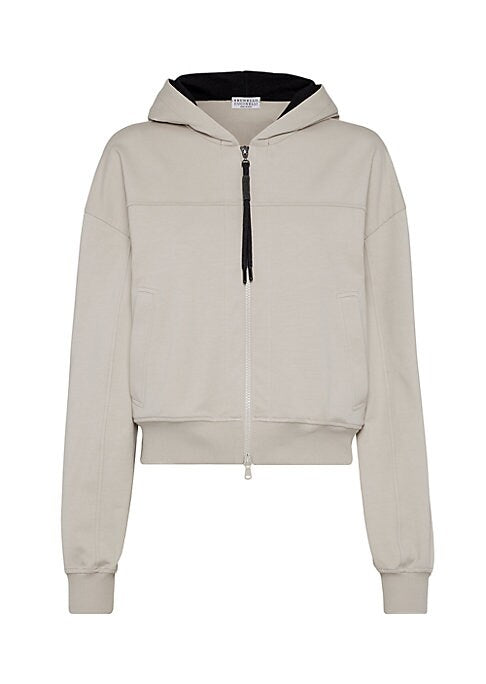 Lightweight Hooded Zip Sweatshirt