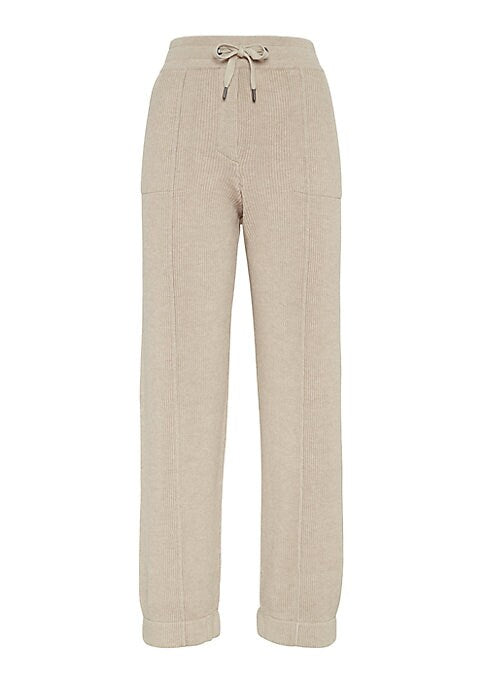 Cozy Ribbed Drawstring Pants