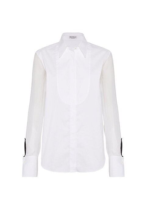 Elegant Silk-Accented Shirt