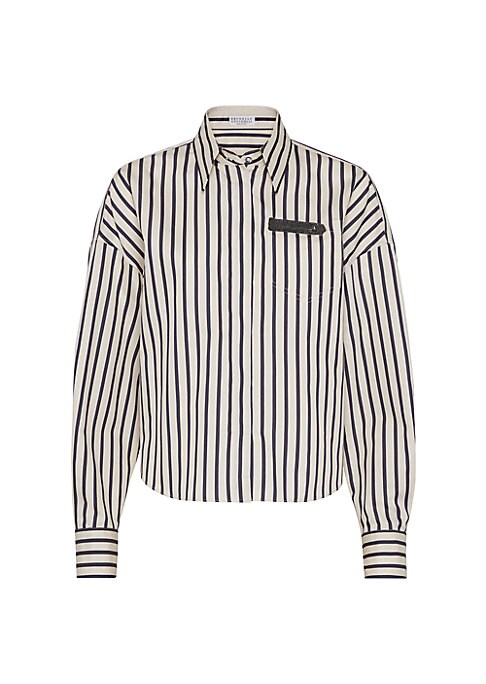 Chic Stripe Twill Shirt