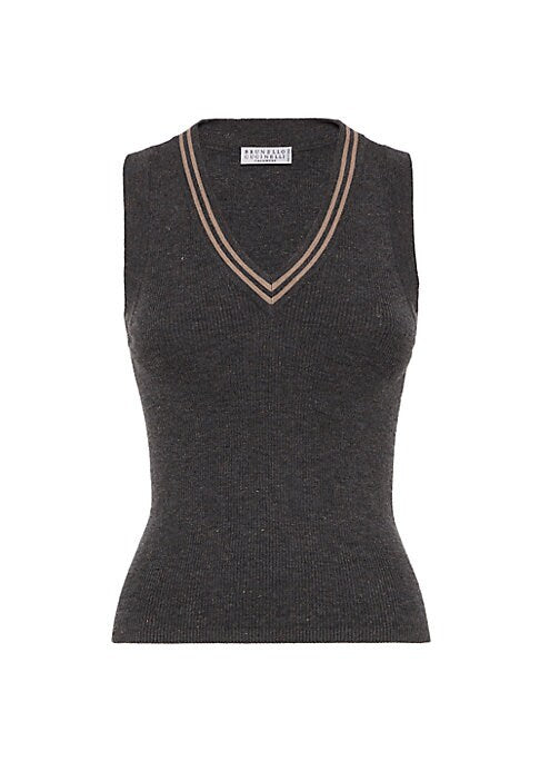 Chic Ribbed Cashmere Top