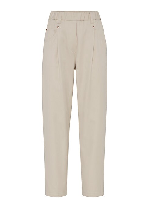 Shiny Pull-On Baggy Trousers