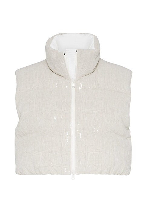 Chic Crop Down Vest