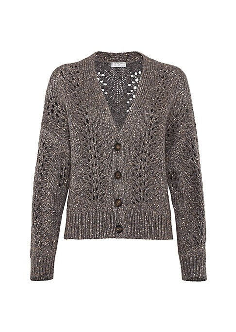 Elegant Cashmere Lace Cardigan