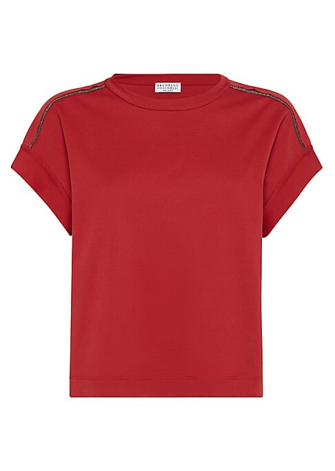 Shiny Trim Jersey Tee