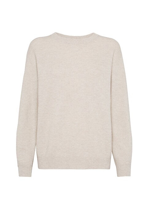 Elegant Ribbed Cashmere Sweater