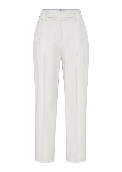 Chic Pleated Cotton Trousers