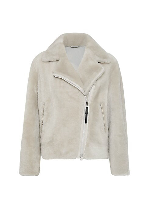 Luxe Shearling Biker Jacket