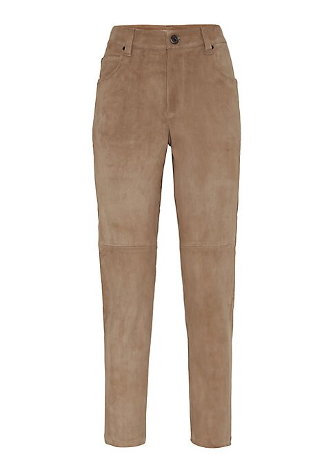 Suede Tapered Trousers