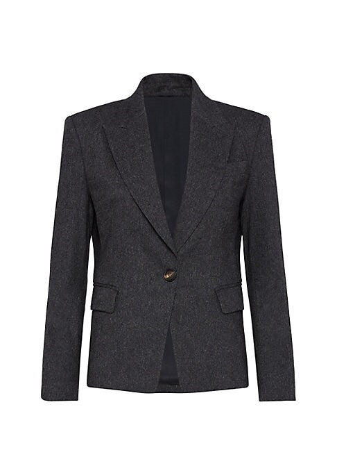 Chic Retro Flannel Blazer