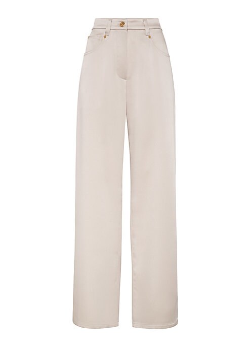 Glossy Five-Pocket Trousers