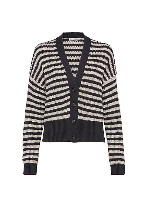 Vibrant Stripe Knit Cardigan