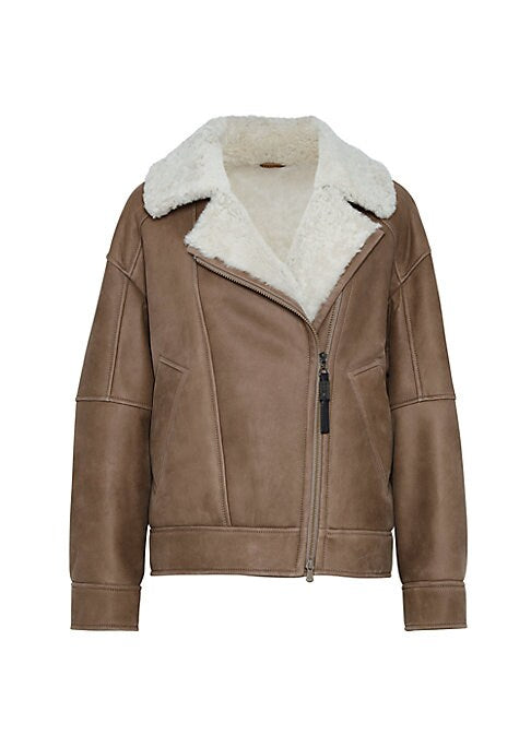 Luxe Shearling Biker Jacket