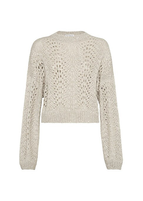 Elegant Lace Cashmere Sweater