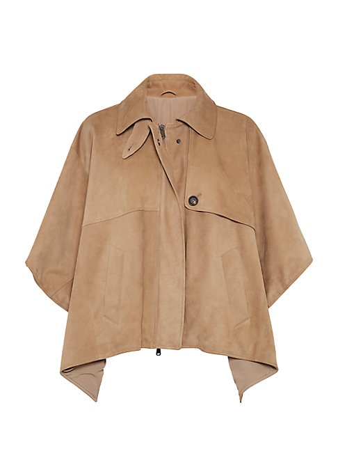 Gleaming Suede Cape