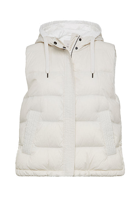 Matte Down Vest with Hood
