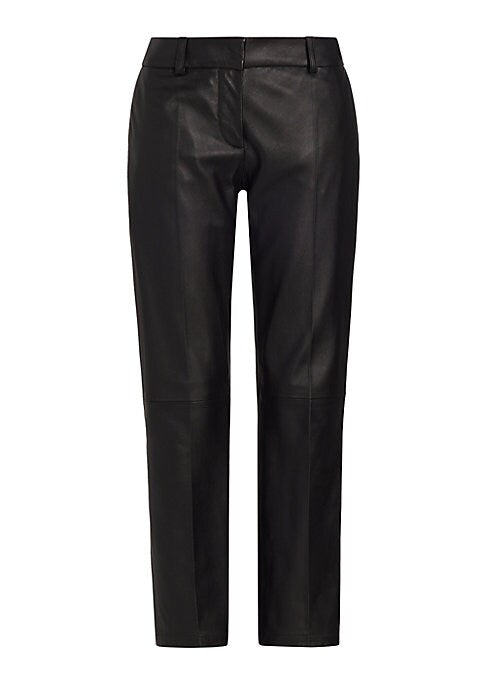 Sleek Leather Straight Pants