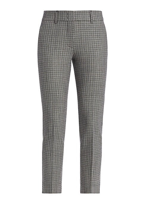 Chic Check Wool Trousers
