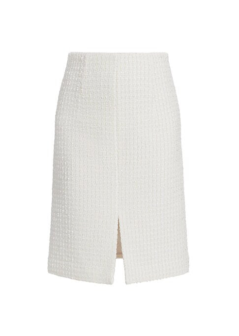Chic Slit Tweed Skirt