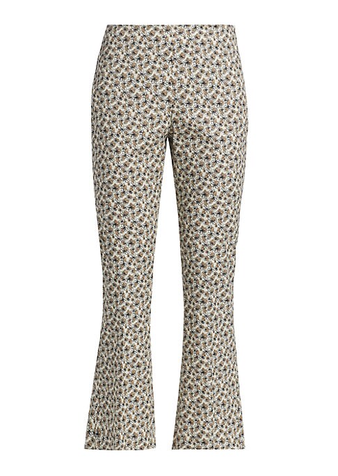 Floral Flare Ankle Trousers