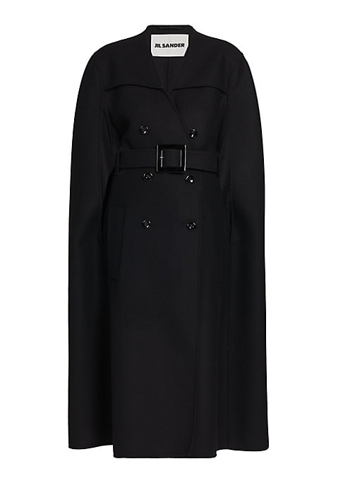 Elegant Wool Cape Coat