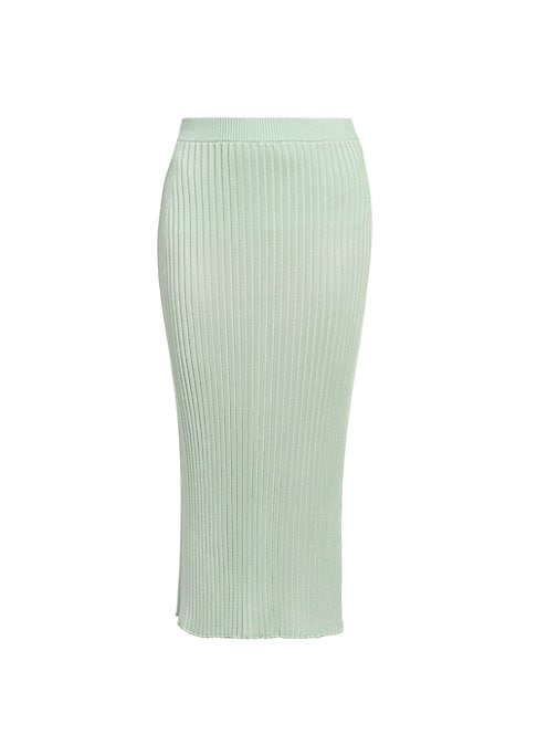 Chic Ribbed Knit Skirt