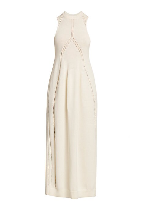 Luxe Open-Stitch Midi Dress