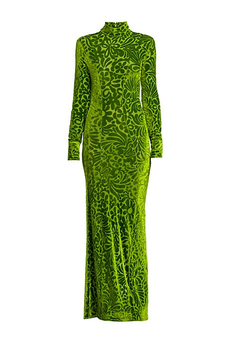 Floral Velvet Elegance Gown