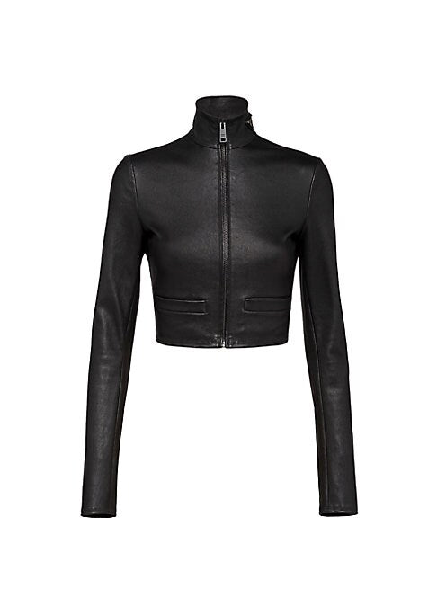 Lustrous Leather Slim Jacket