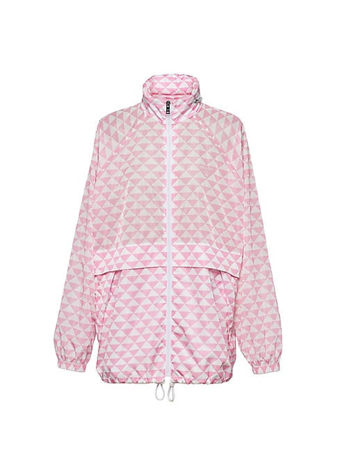Triangle Print Blouson Jacket