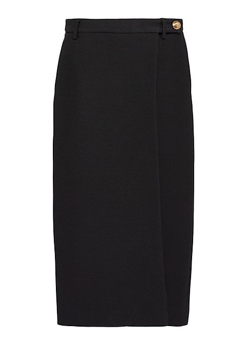 Elegant Wrap Midi Skirt