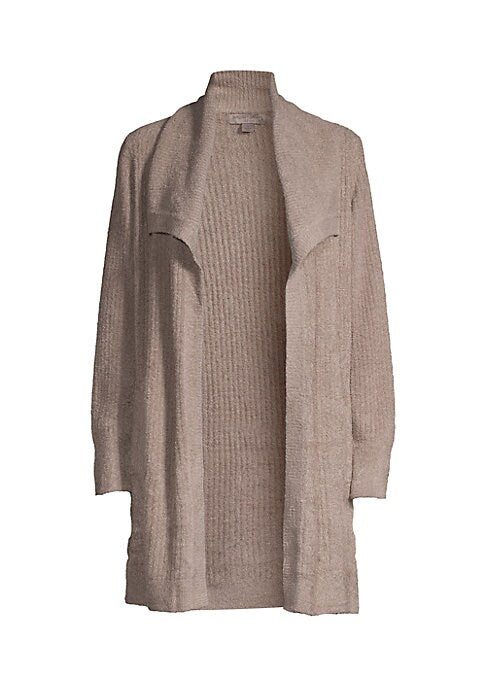 Textured Open Front Cardigan