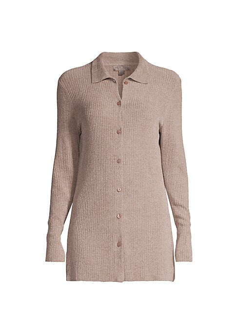 Chic Ribbed Button Cardi