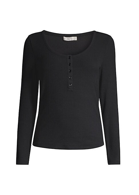 Cozy Ribbed Henley Top