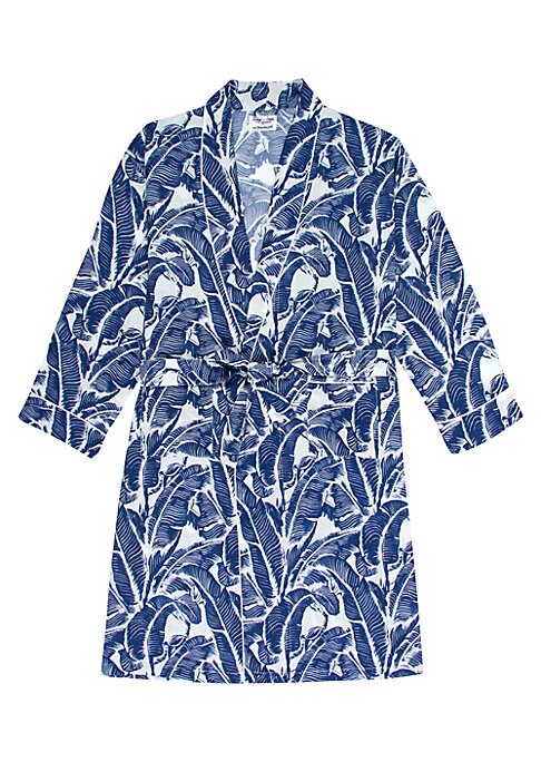 Cozy Leaf Print Robe