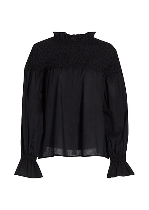 Smocked Puff Sleeve Blouse