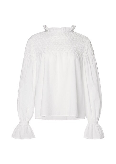 Elegant Smocked Puff Top